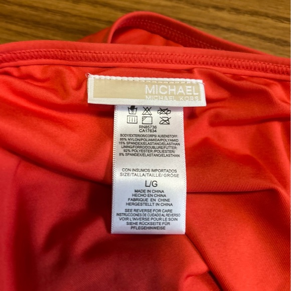 NWT MICHAEL Michael Kors Women's Chain-Waist Swim Bikini Bottom Ruby Size L - Picture 5 of 6